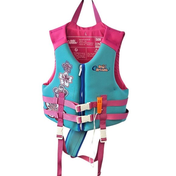 Other - Hey Splash Kids Size Large 6-9 years Flotation Jacket With Whistle 50-90LBS